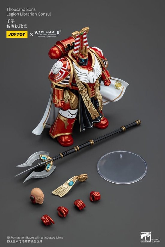 Action Figure Warhammer 40K Joy Toy 10,7 Cm | Astra Militarum Cadian Command Squad Veteran Con Medi-pack | Scala 1/18 In PVC E ABS
