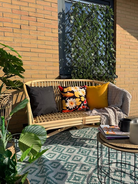 Housse de Coussin Zara - Zwart | Plein air / Extérieur | 45 x 45 cm | Polyester