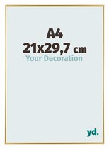 Fotolijst A4 21x 29,7 cm - Kunststof - Goud - Evry