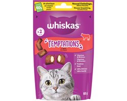 Whiskas Temptations - Verwensnacks - Rund 60 g
