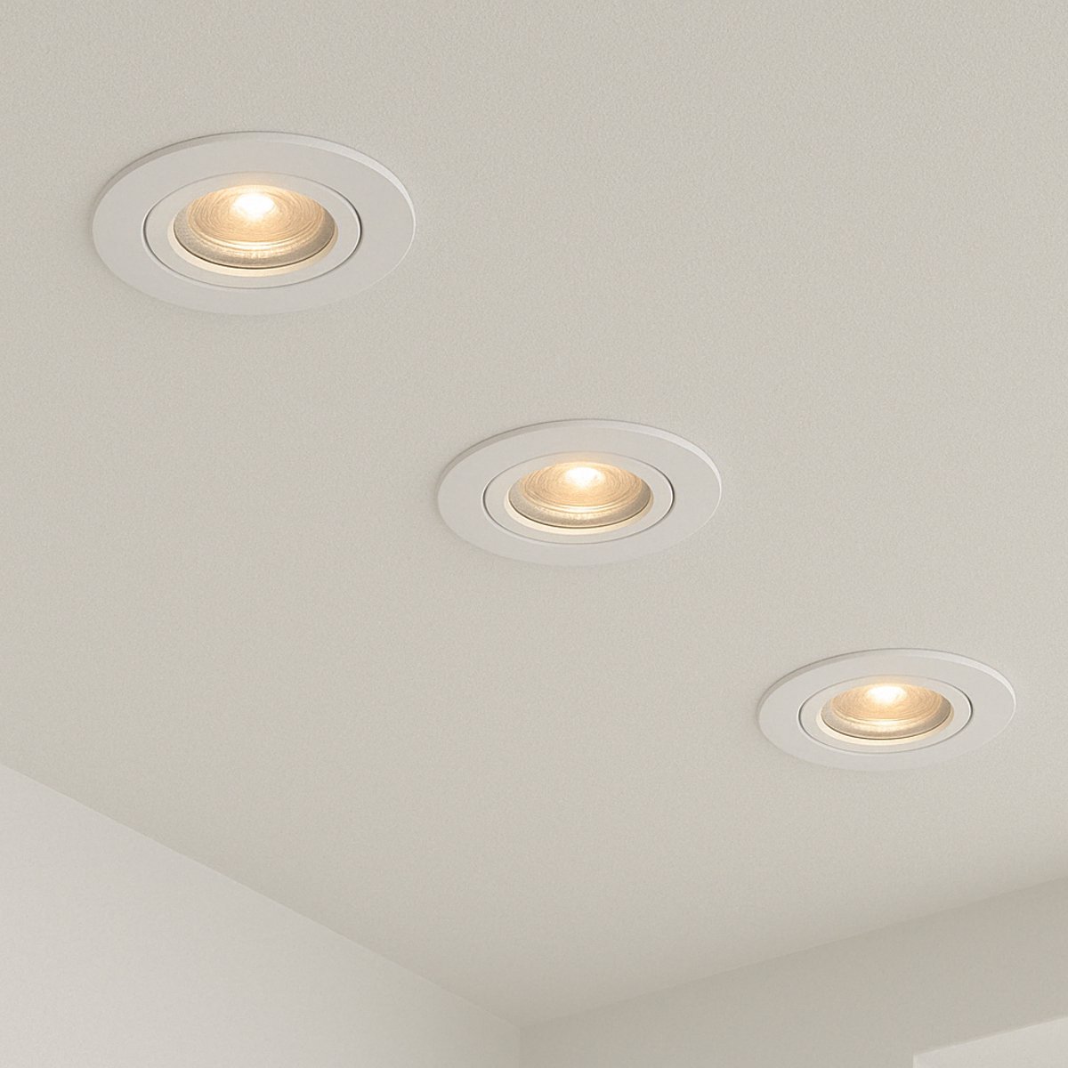 Calex Slimme Inbouwspot - Smart LED Downlight Dimbaar - Kantelbaar - Warm Wit Licht - Wit