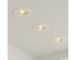 Calex Slimme Inbouwspot – Smart LED Downlight Dimbaar – Kantelbaar – Warm Wit Licht – Wit