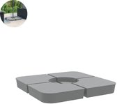 Bol.com Parasoltegels – Vulbare Parasoltegels - Voor kruisvoet – 50x50cm - Inhoud 25L – 4 stuks voor zweefparasol - Lichtgrijs aanbieding