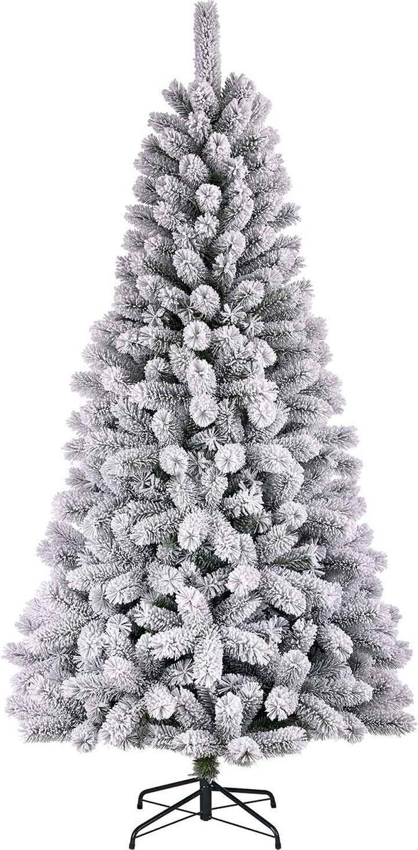 Black Box medford kerstboom groen frosted tips 710 maat in cm: 215 x 114 - GROEN