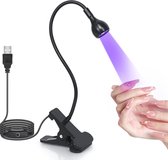 uv lamp gelnagels-nagellamp-LED zwanenhals flits uithardingslicht- Gel Nail UV-licht - 5W, 4 dimniveaus-Draagbare LED-nagellampen