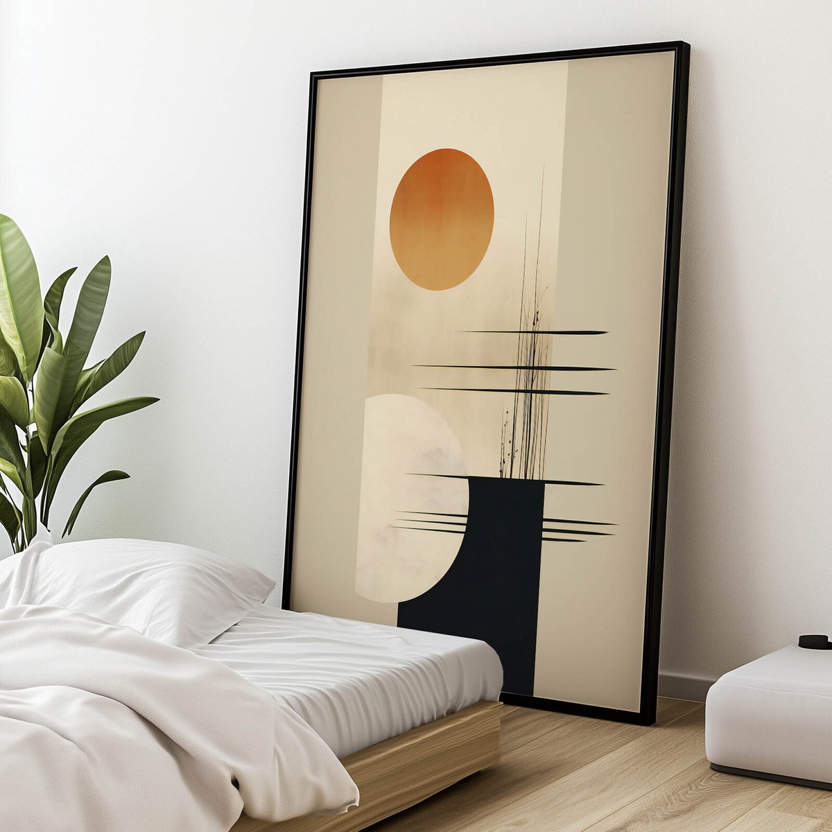 Muurposter In Aluminium Frame Minimalisme Natuur 40X50 Cm