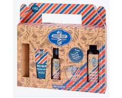 Barbershop giftset Beard & Hair Care voor mannen - heren - verzorgingspakket - 5-delig Oak Scent