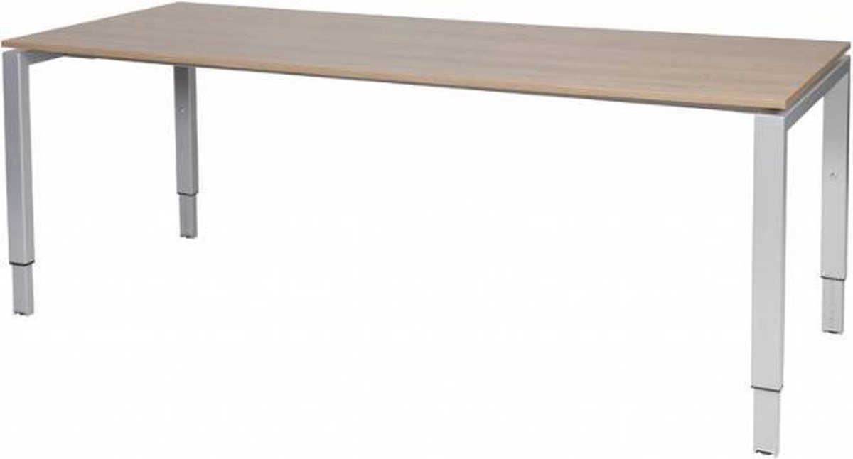 Verstelbaar Bureau - Domino 200x80 Havana Kersen - alu frame