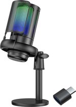 Bol.com Nuvance Microfoon - Gaming Microfoon met Usb en Aux – Voor Pc en Console met Ruisonderdrukking - Microfoons - Mic - Rgb ... aanbieding