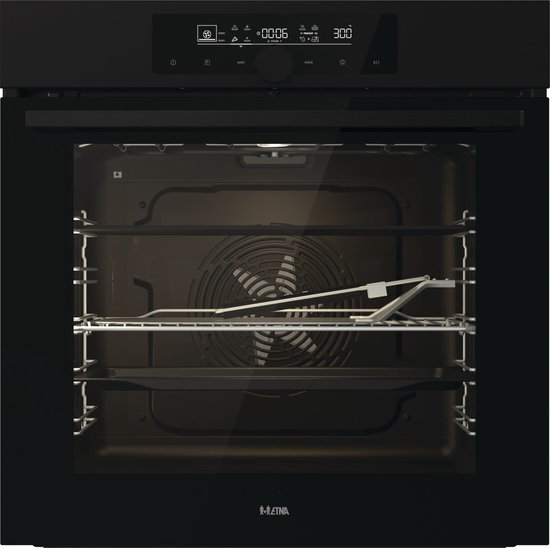 ETNA OPZ916MZ - Four à Pizza jusqu'à 350°C - Air Chaud Turbo - Pyrolyse - Noir Mat - 77 Litres - Préchauffage Rapide