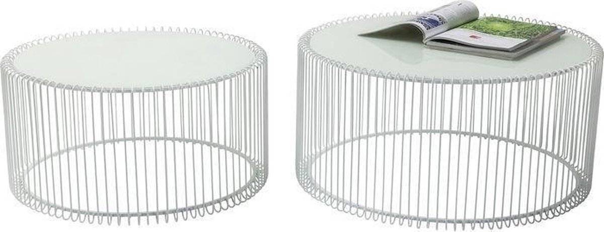 Kare Salontafel Wire White
