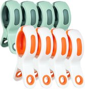 Strandhanddoekclips voor strandstoel, handdoekhouder voor strandstoel, zwembadstoel op cruise -jumbo -formaat, plastic sterke strandstoelclips om te voorkomen dat je handdoek wegwaait, zwaar en in felle