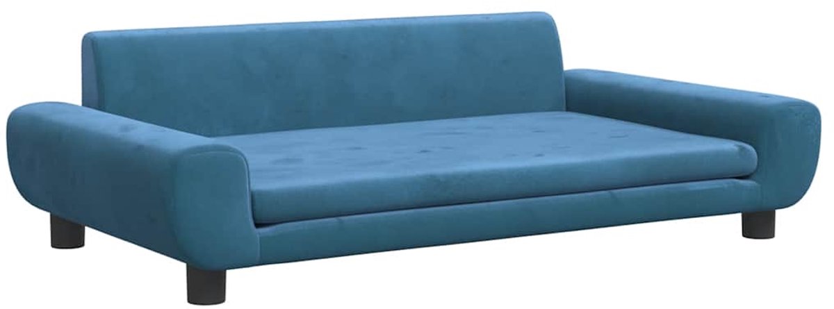vidaXL Hondenmand 100x54x33 cm fluweel blauw