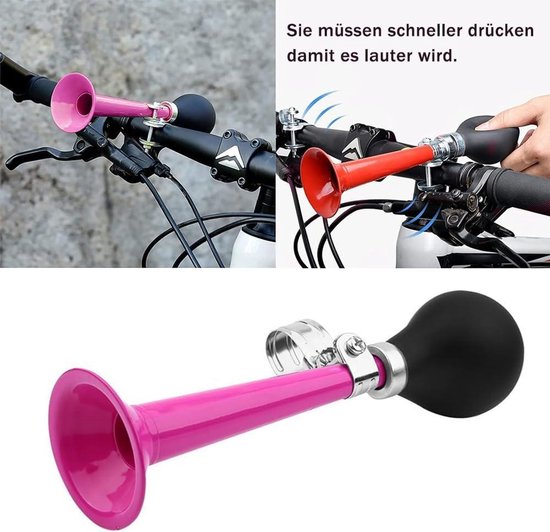 Retro fietshoorn, vintage fietstoeter van metaal, vintage balclaxon