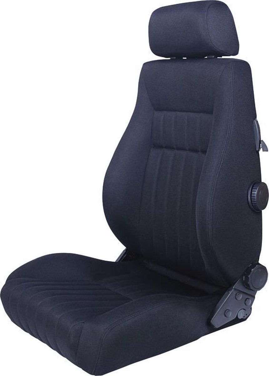Autostyle Sportstoel Retro Met Verstelbare Rugleuning Textiel Zw