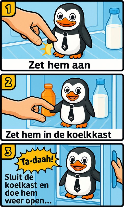 ☆ FridgeBuddies® Pengi ☆ - Jouw allerkoolste koelkastvriendje. FridgeBuddy®, FridgeBuddies®, Koelkast, Educatief, Interactief, Speelgoed, Klimaat. Red de planeet! Red Pengi's dorpje!