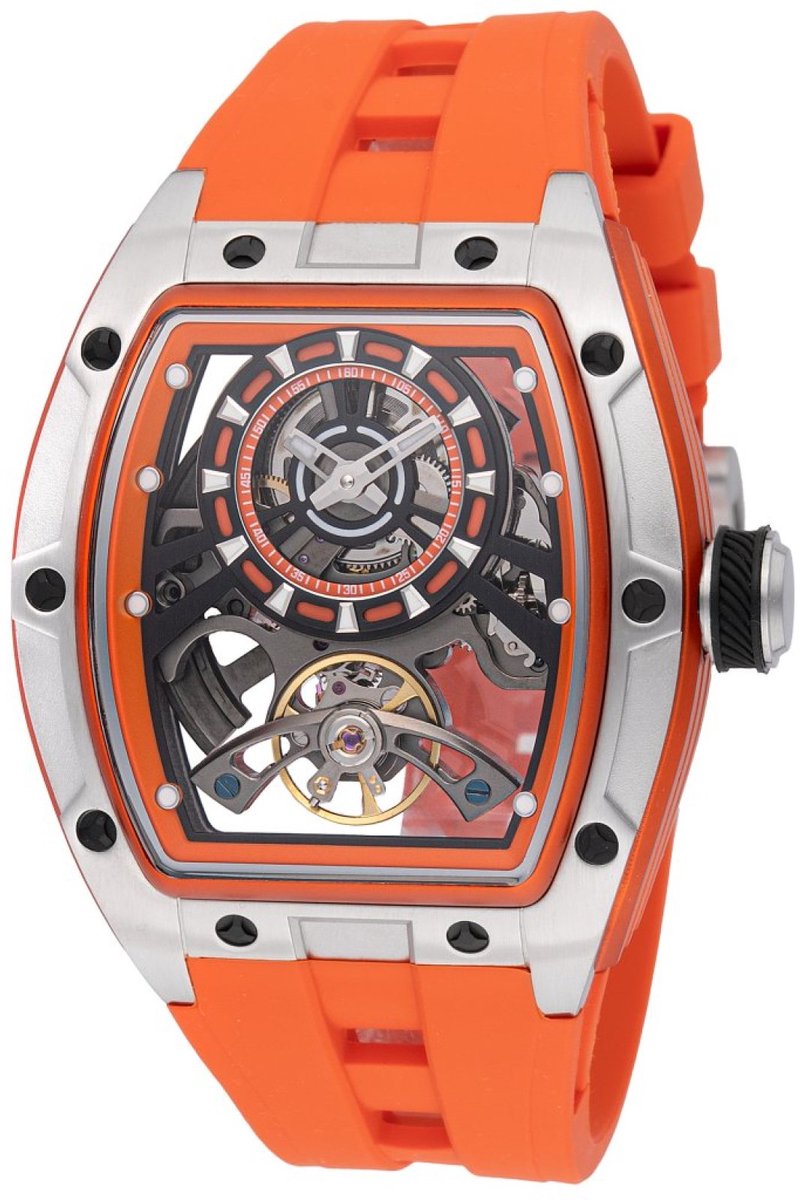 Invicta S1 Rally 49034 Heren Horloge - Waterdicht - Analoog - Automatisch Uurwerk - Roestvrij Staal met zwarte Wijzerplaat - 44mm