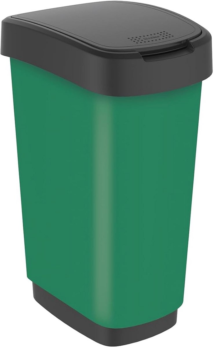 Goedkoopste Groene 50L Twist Afvalbak met Deksel - Ruimtebesparende Oplossing voor Recycling