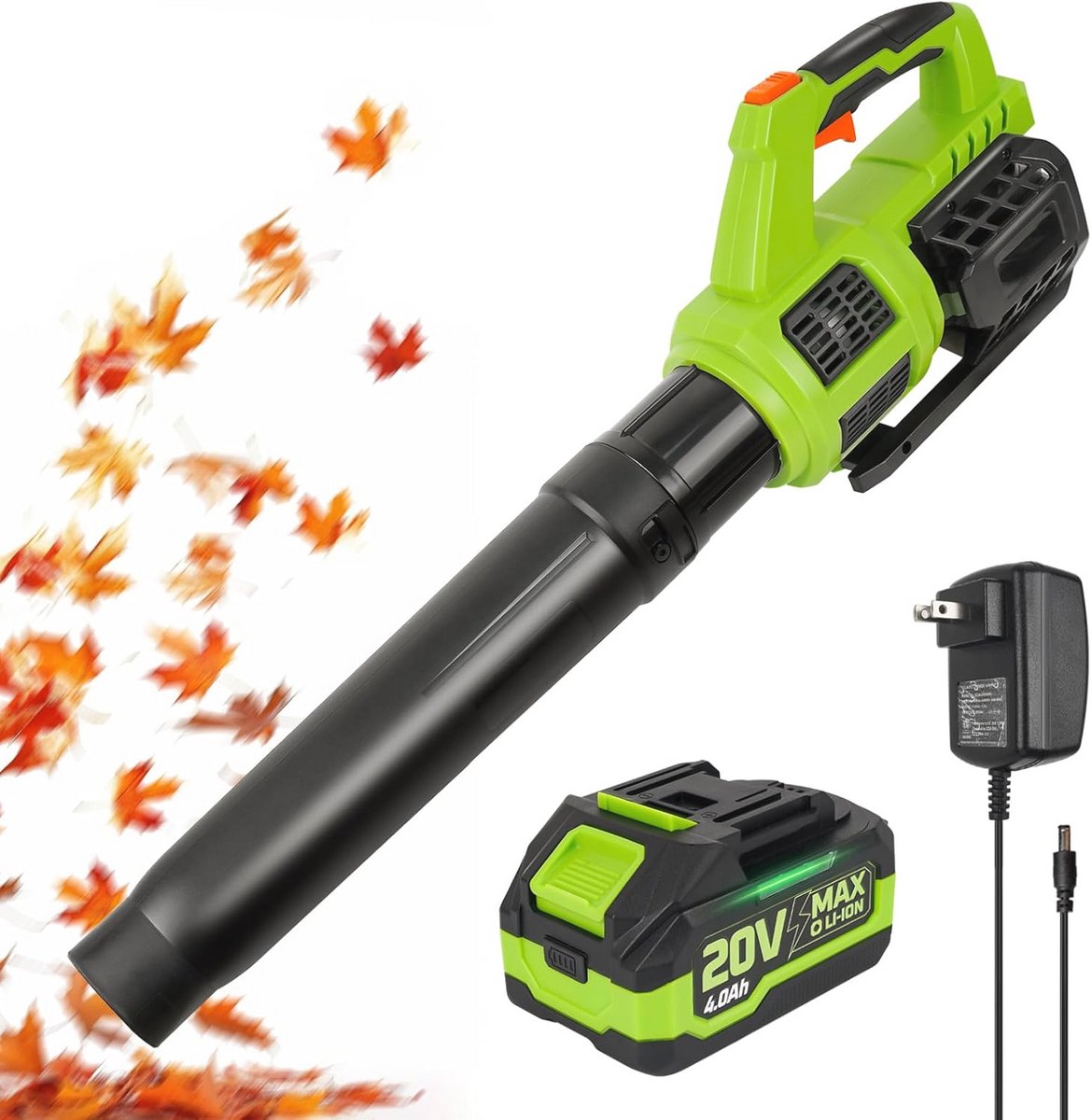 Draadloze Bladblazer 20V - Accubladblazer met Turbo en Variabele Snelheid - Lichtgewicht en Geluidsarm
