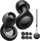 Multifunctionele Oordoppen voor Slapen - Oordopjes Slapen - Partyplugs - Slaapoordoppen - Herbruikbare Slaap Oordopjes - Geluidsonderdrukking Tot 30 dB - Maten S/M/L - Incl. Opbergcase -Zwart