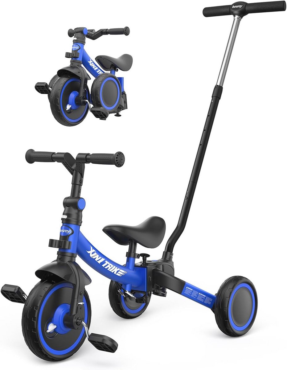7-in-1 Driewieler voor Kinderen - Blauw
