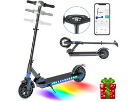 YEE RUN Elektrische step, Opvouwbare elektrische step met vering voor jongeren en volwassenen, 250W Motor, Maximale snelheid 25 km/u, Bereik tot 25 km, Maximale belasting 120 kg, LED-display, Kleurrijke verlichting, Hoogte aanpassing.