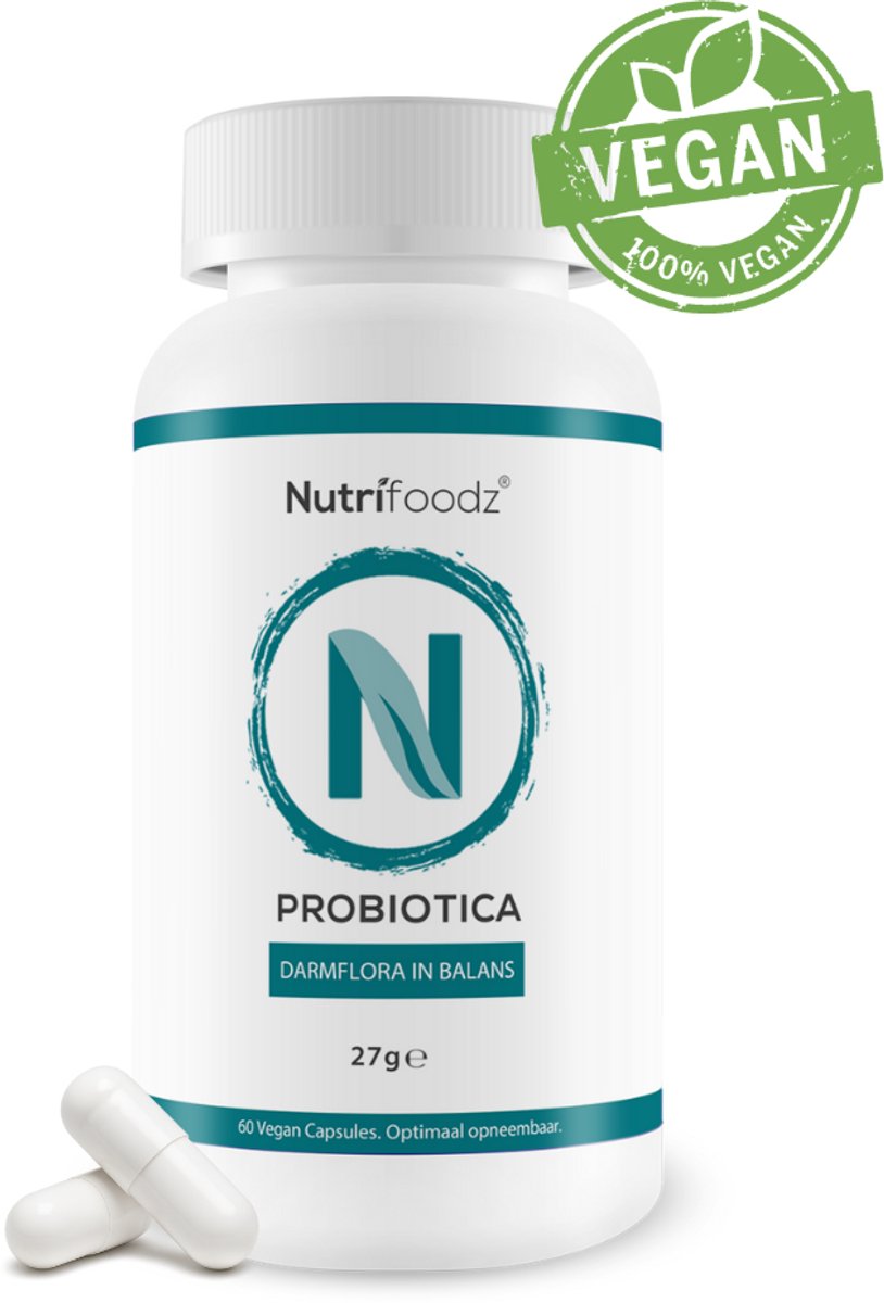 Goedkoopste Nutrifoodz – Probiotica - supplement voor gezonde darmen – 60 Vegan Capsules - 7 bacteriestammen