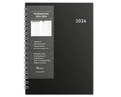 Huurdies - Schoolplanner - 2026 - A5 - Hardcover - Zilverfolie & krasvast gelamineerd