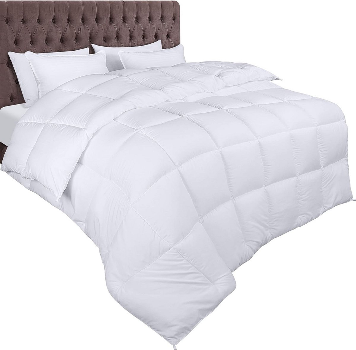 GTB® Dekbed 200x200 - Dekbedovertrek 200x200 Tweepersoons - Zomerdekbed - Wit - 200cm x 200cm x 1cm