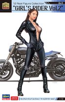 Hasegawa 52304 12 Real Figure Collection No.11 - Lady Rider Part 2 - Figurine pour kit de construction de modèle de moto en plastique 1:12