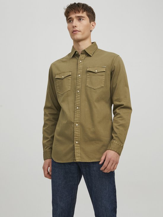 Jack & Jones Heren Overhemd SHERIDAN Groen XXL Volwassenen
