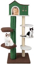Krabton: COSTWAY Krabpaal, 140 cm, kattenboom met platforms, kattenmand Krabton: COSTWAY Krabpaal, 140 cm, kattenboom met platforms, kattenmand