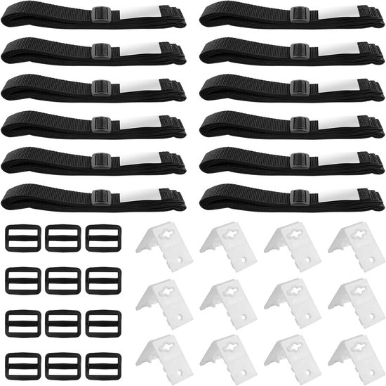 Zelsius bevestigingsbanden, set van 8 bevestigingsbanden en klemmen, reserveonderdeel accessoires voor mobiel oprolsysteem, voor zwembad-dekzeilen/afdekkingen Zelsius bevestigingsbanden, set van 8 bevestigingsbanden en klemmen, reserveonderdeel accessoires voor mobiel oprolsysteem, voor zwembad-dekzeilen/afdekkingen