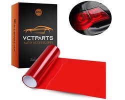 VCTparts® Rode Achterlicht Folie Auto – 30x60cm Smoke Tint Wrap Vinyl – Achterlicht Sticker Tuning Film Rood