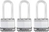 Master Lock Hangslot Excell 45 mm staal 3 st M1EURTRILH