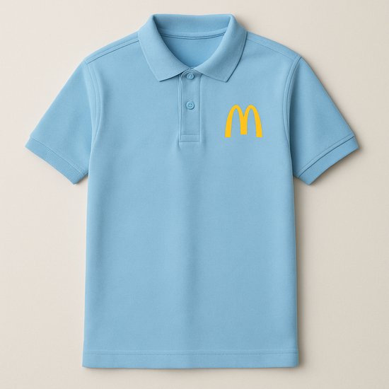 T-shirt McDonald's Fan – Polo unisexe – Tenue de carnaval et de Festival – Taille M – Amateur de fastfood – Tenue décontractée – frites – burger