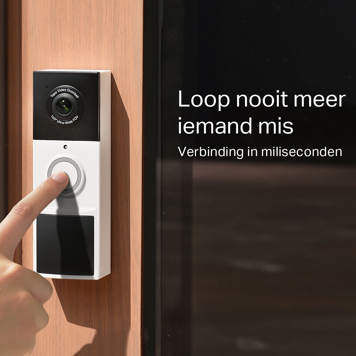 Afbeelding 2 van Tapo D210 draadloze video deurbel op batterij - 2K Video - Zonder Abonnement - IP65 - Slimme deurbel