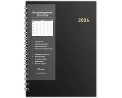Huurdies - Docentenagenda - 2026 - A5 - Hardcover - Goudfolie & krasvast gelamineerd