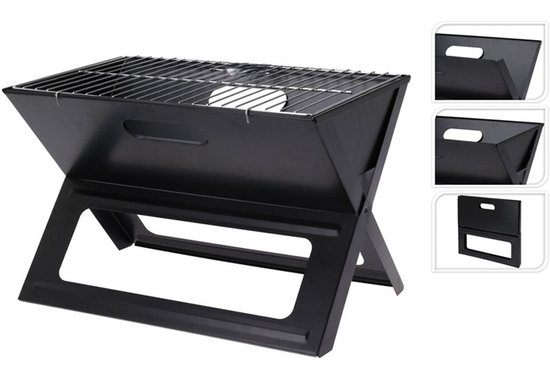 Folding Portable Barbecue for use with Charcoal X-shaped 45 x 30 x 35 cm Iron van BBigrill — afbeelding 2