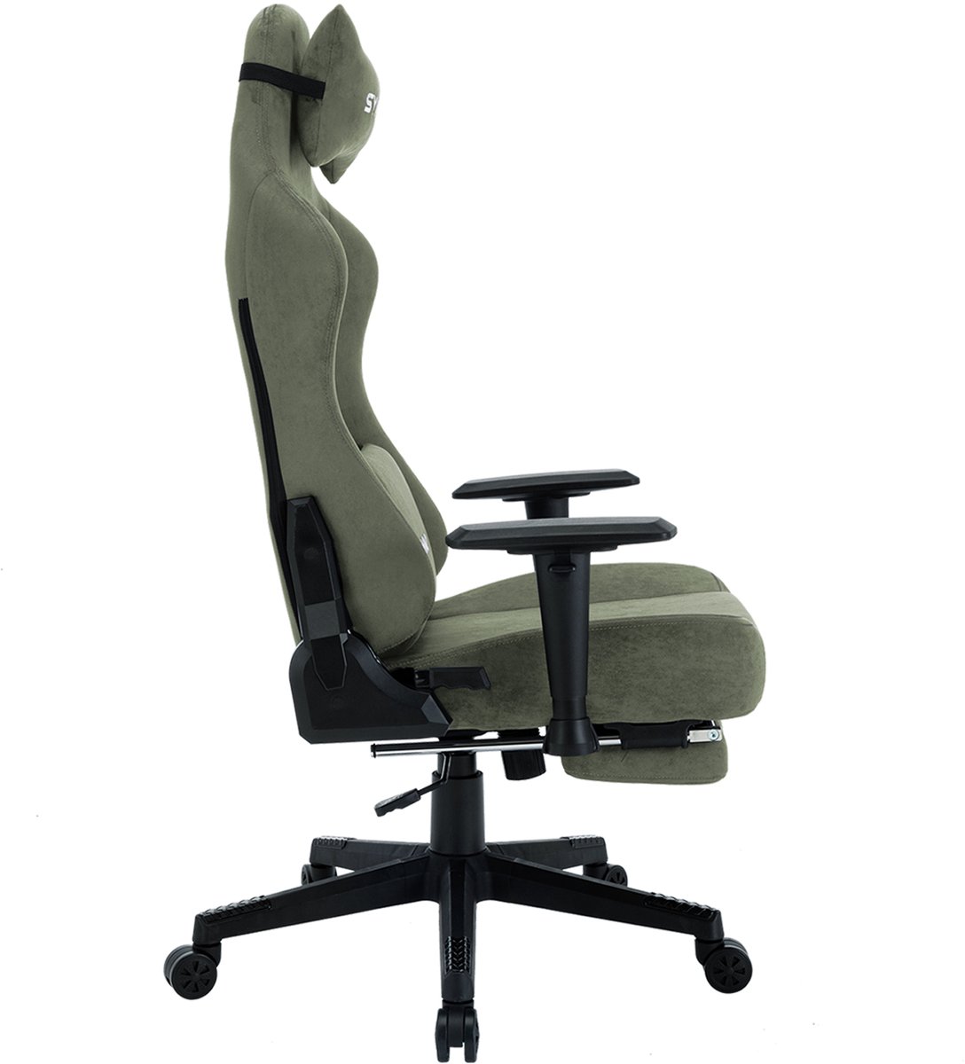 Afbeelding 3 van Symino Gaming Stoel 200 kg – Voetensteun & 150° Kantel – Groen