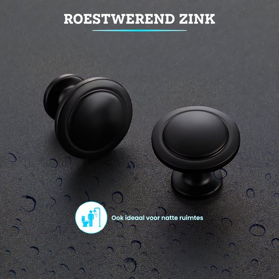 Differnz meubelknop cilinder 20 mm mat zwart 4 stuks | Online