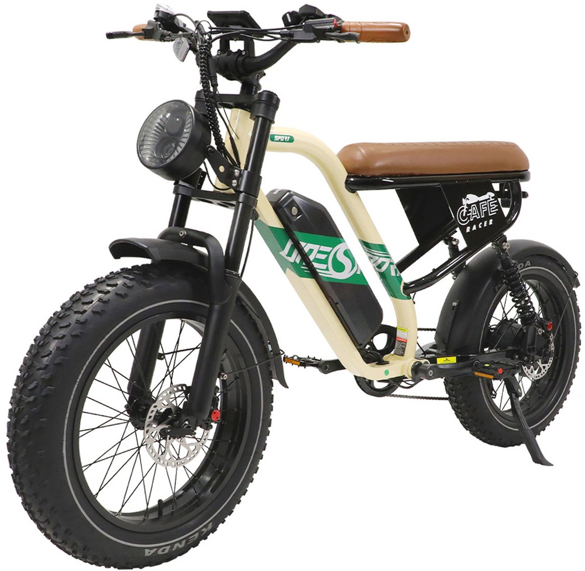 【Eindejaarsdeal】Elektrische Fiets ONESPORT W66 - Mini Elektrische Fatbike - 648Wh Accu - 100 km Bereik - 250W Achterwielmotor - 20 inch Wielen - Volledig Geveerd Frame- Hydraulische Schijfremmen - 7 Versnellingen Kettenschakeling - 【Eindejaarsdeal】Elektrische - €969,00