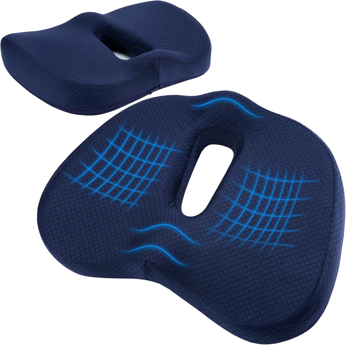Ibenzoa® Premium Traagschuim Zitkussen - Uitstekende Ondersteuning en Comfort voor Lange Zitten