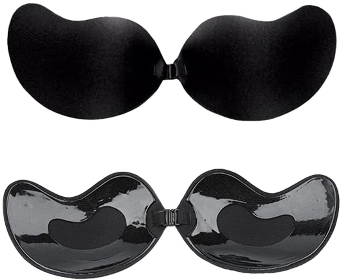 ATTREZZO® Strapless Plak BH Zwart - Cup D - met voorsluiting