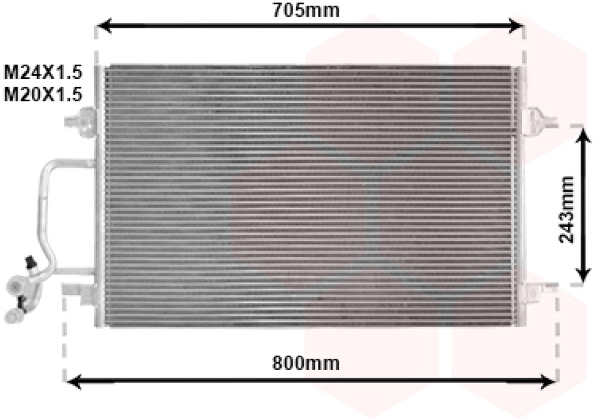 Van Wezel - LUCHTCONDENSATOR VOOR AUDI A8 D2 1994-2002 4D0260401A