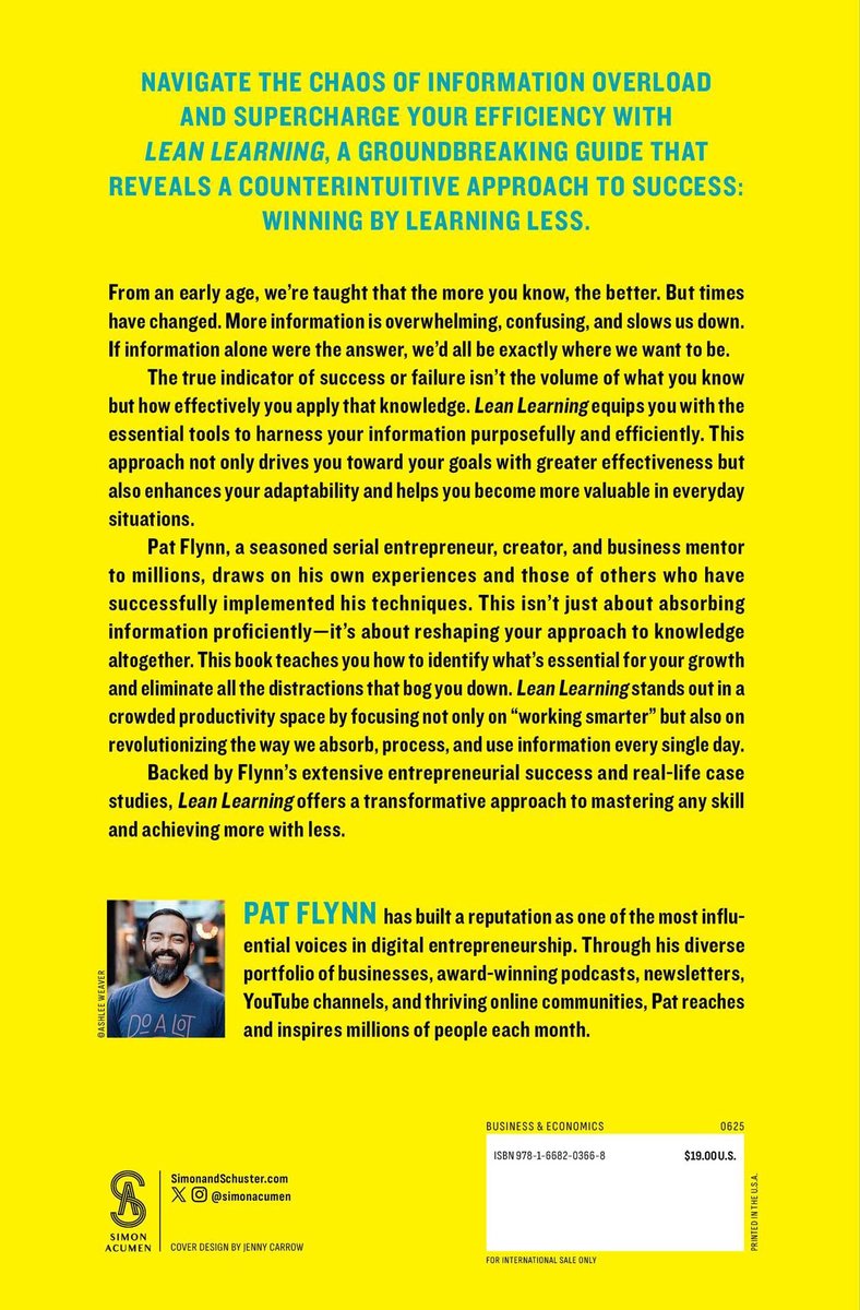 Lean Learning - back cover