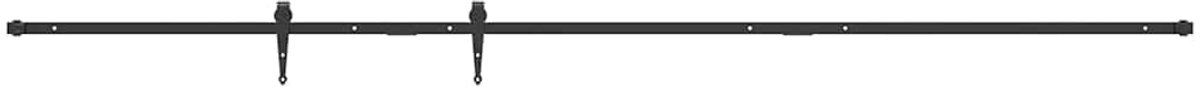 Goedkoopste vidaXL - Ophangset - voor - schuifdeur - 244 - cm - koolstofstaal