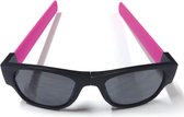 Clix Zonnebril Roze - Vouwbare zonnebril - Vormt naar je hoofd - Snap on