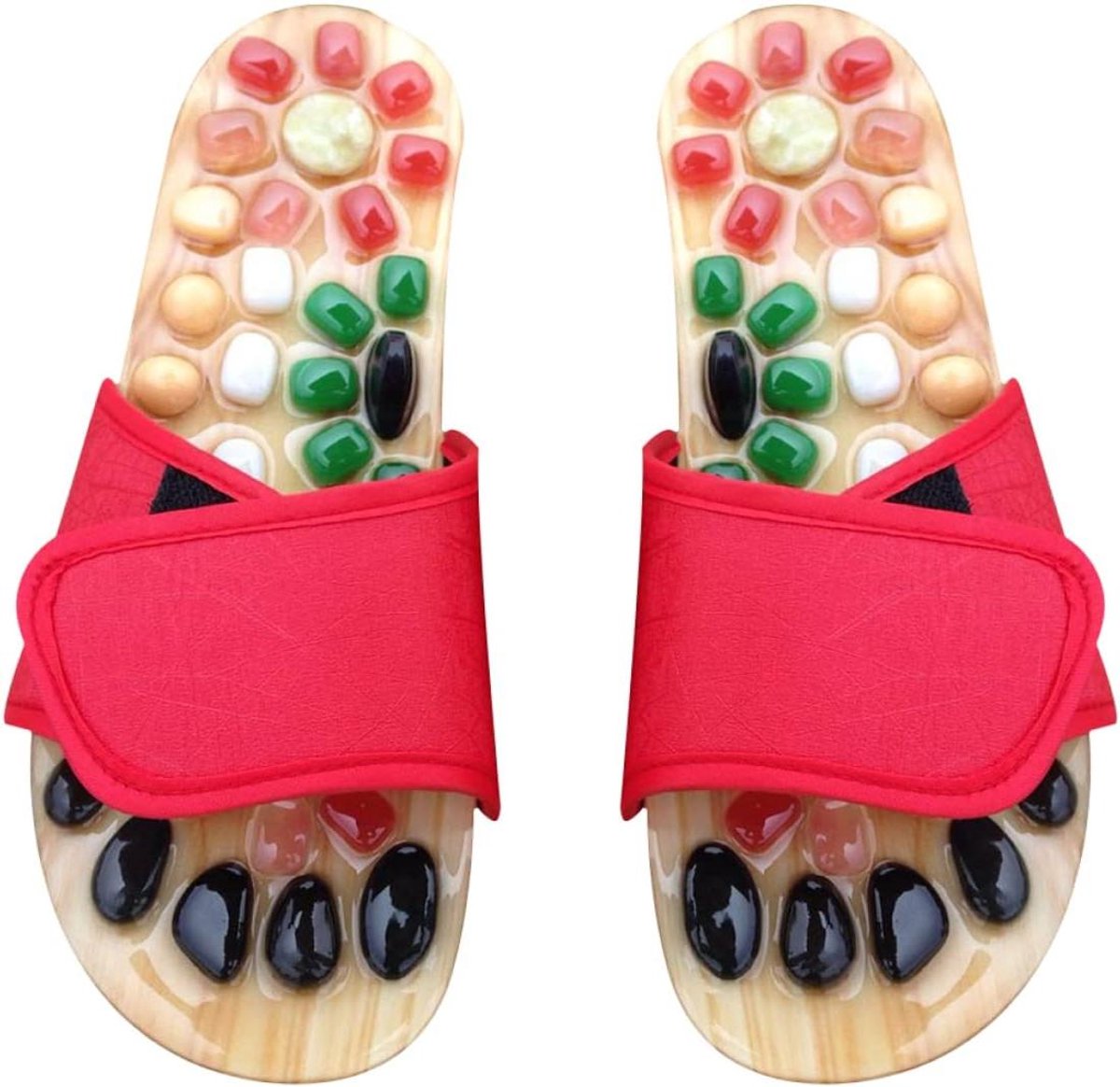 Acupunctuurpunt Voet Jade Massage Apparaat - Maat Pantoffels Ontlasting Voeten Schoenen Sandalen voor Massage Acupunctuurpunten Pijn Shiatsu