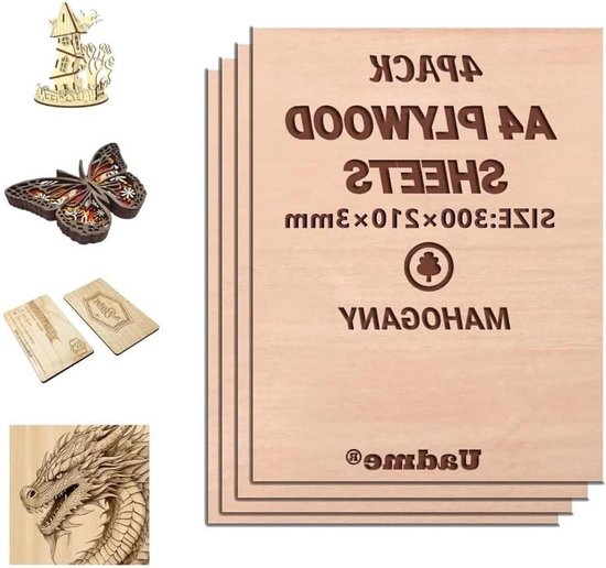 Tubayia Lot de 5 planches de contreplaqué DIY en bois pour le modélisme (200 x 300 x 3 mm Tubayia Lot de 5 planches de contreplaqué DIY en bois pour le modélisme (200 x 300 x 3 mm